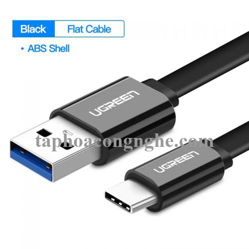 Ugreen 30627 0.5M màu Đen Cáp USB TypeC sang USB 3.0 cáp tròn US172 30030627